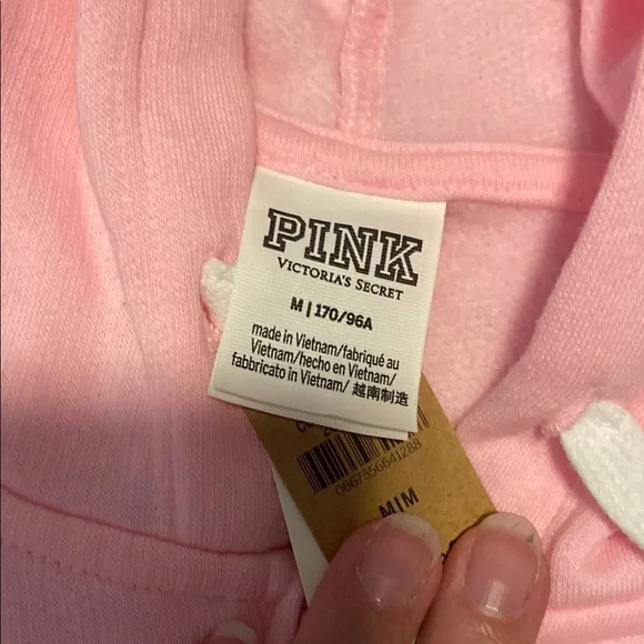 PINK Victoria's Secret Soft Pink Zip-Up Hoodie - Picture 4 of 5